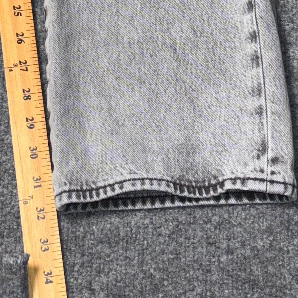Levis 501 Original Fit Mens 36x34 Gray Acid Wash Straight Leg Button Fly Jeans